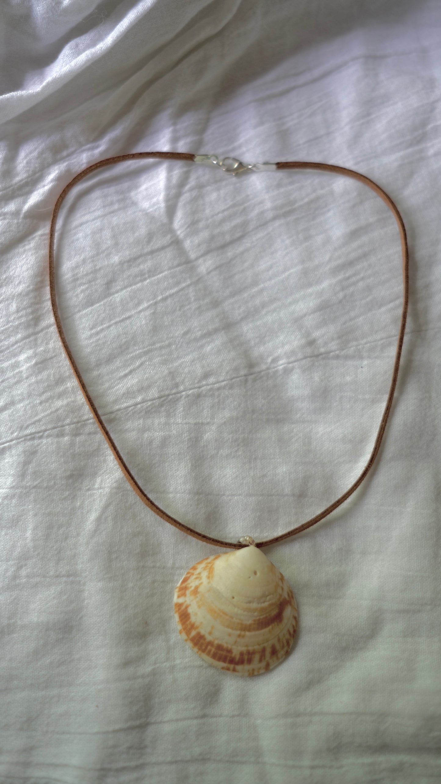 Shell Suede Necklace
