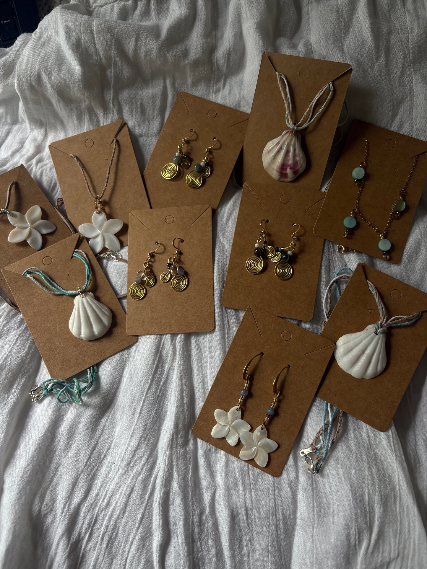 Gold Spiral Agate Earrings
