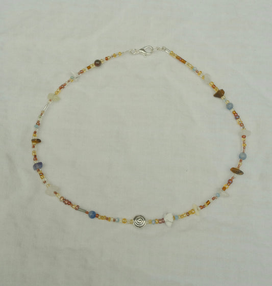 Beaded Spiral Necklace