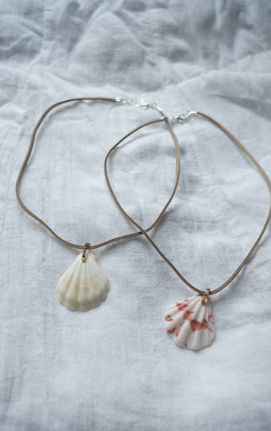 Scallop Suede Necklace