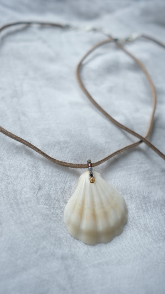 Scallop Suede Necklace