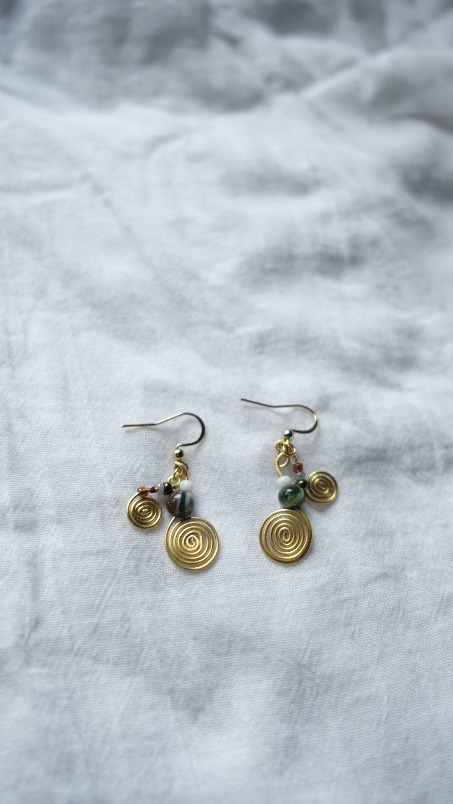 Spiral Agate Earrings