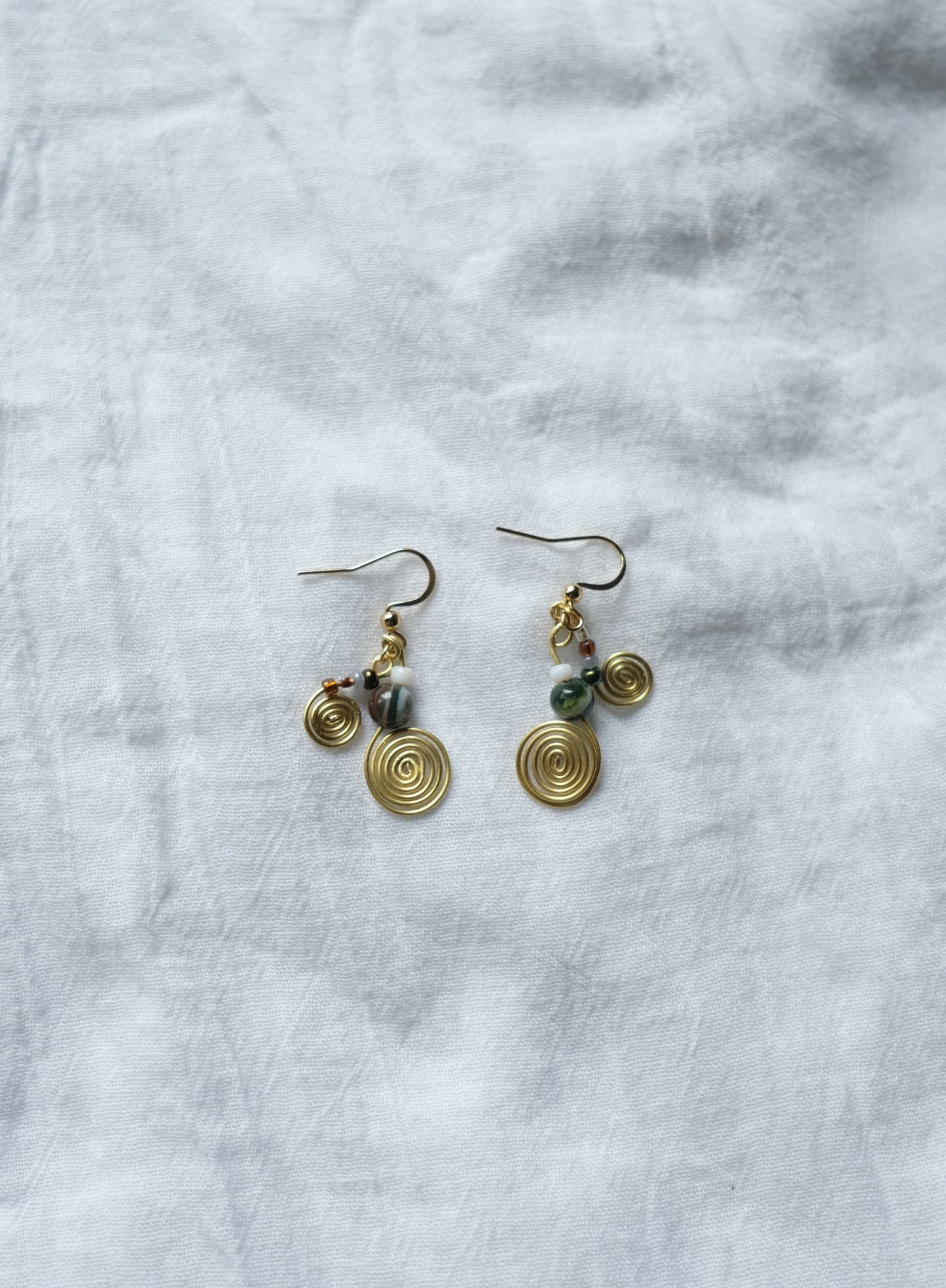Spiral Agate Earrings