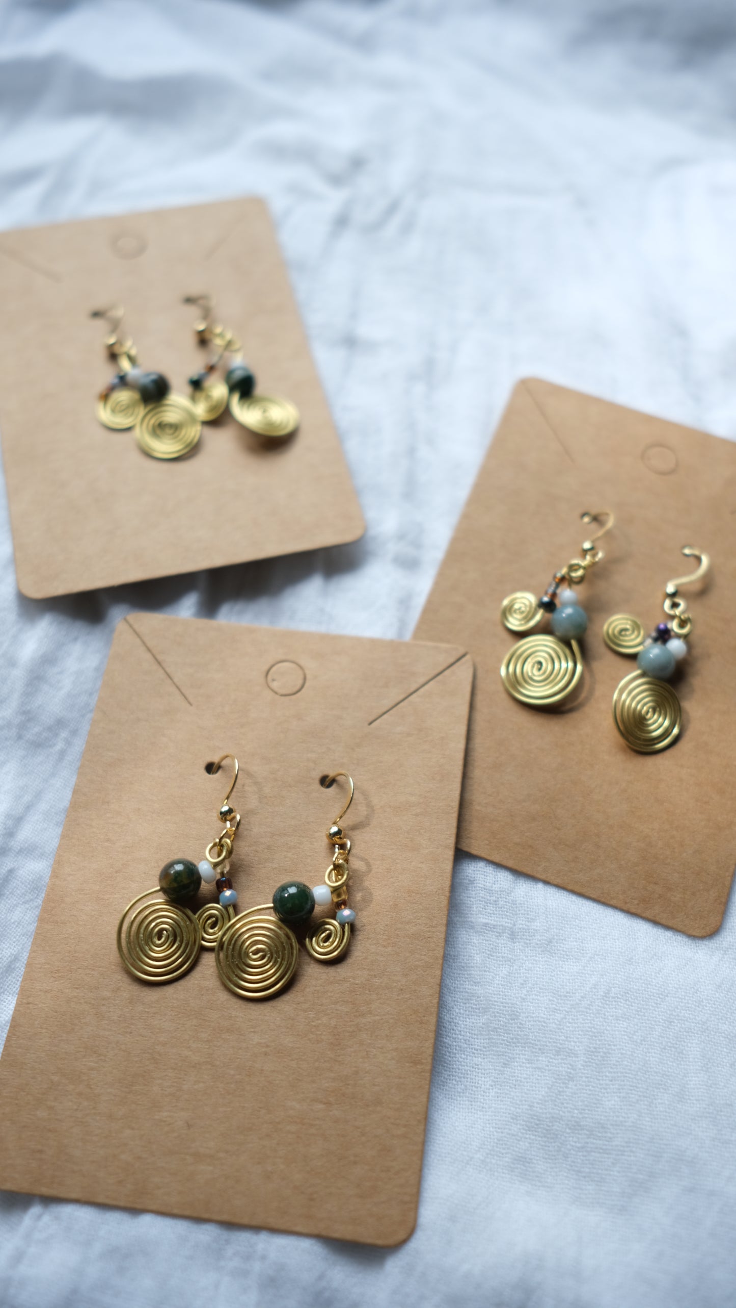 Spiral Agate Earrings