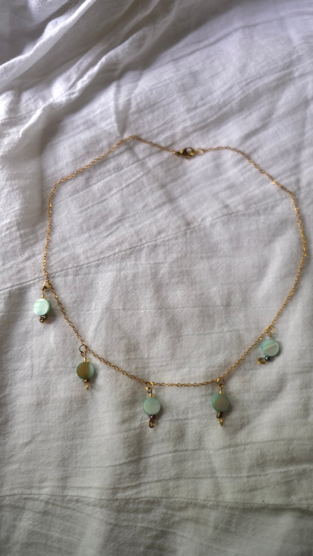 Gold Shell Charm Necklace