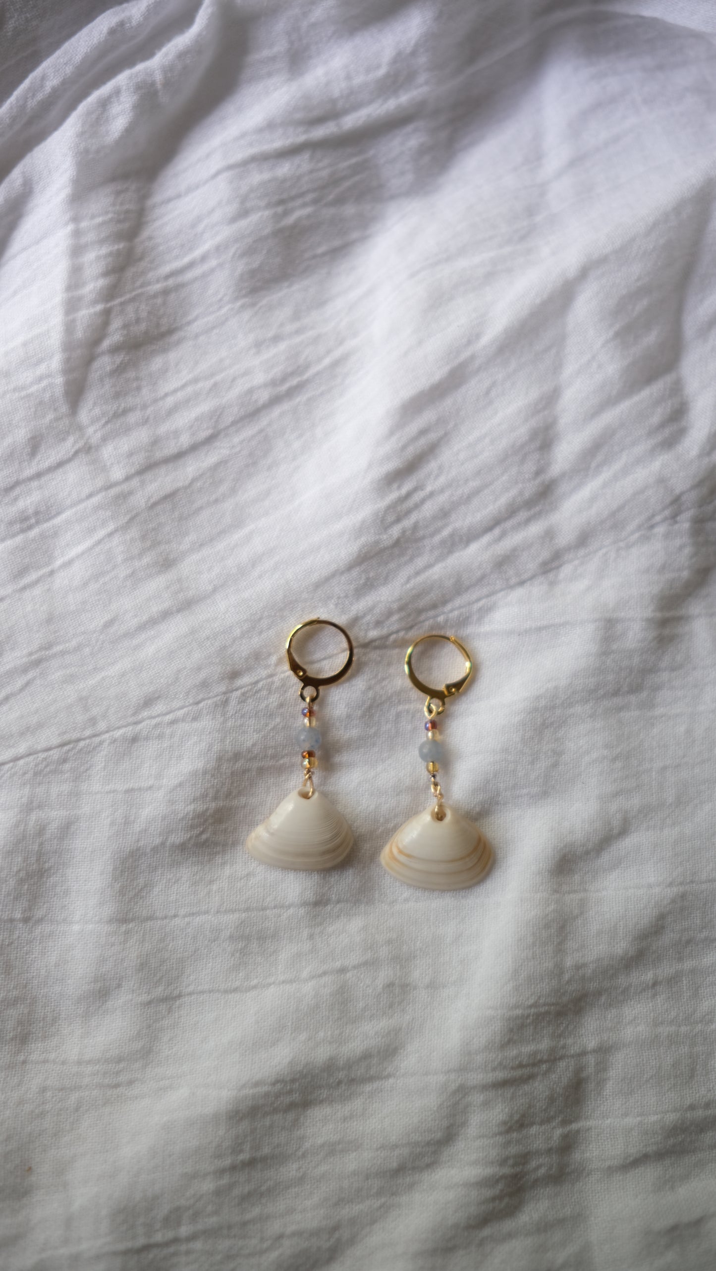 Gold Shell Drop Earrings